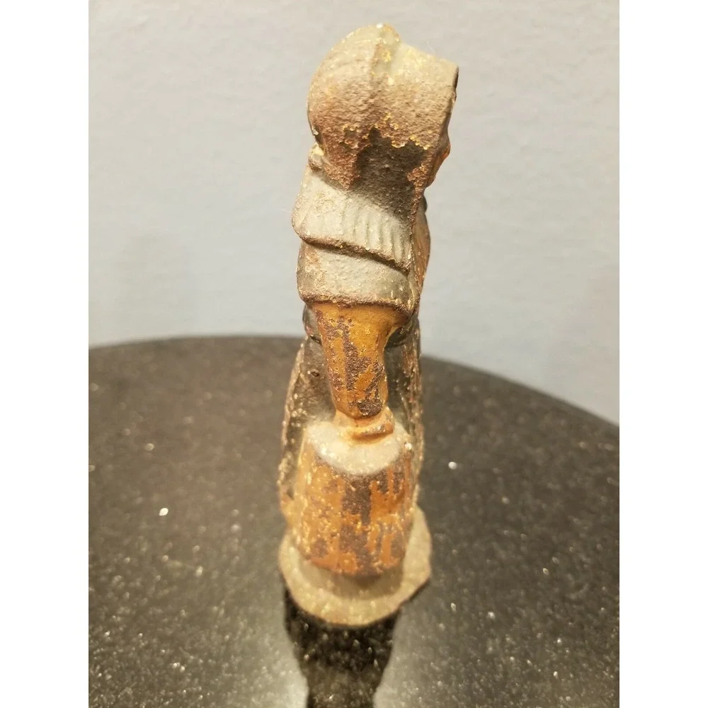 Vintage Amish Quaker Farmer Woman Cast Iron Figurine 4.75
